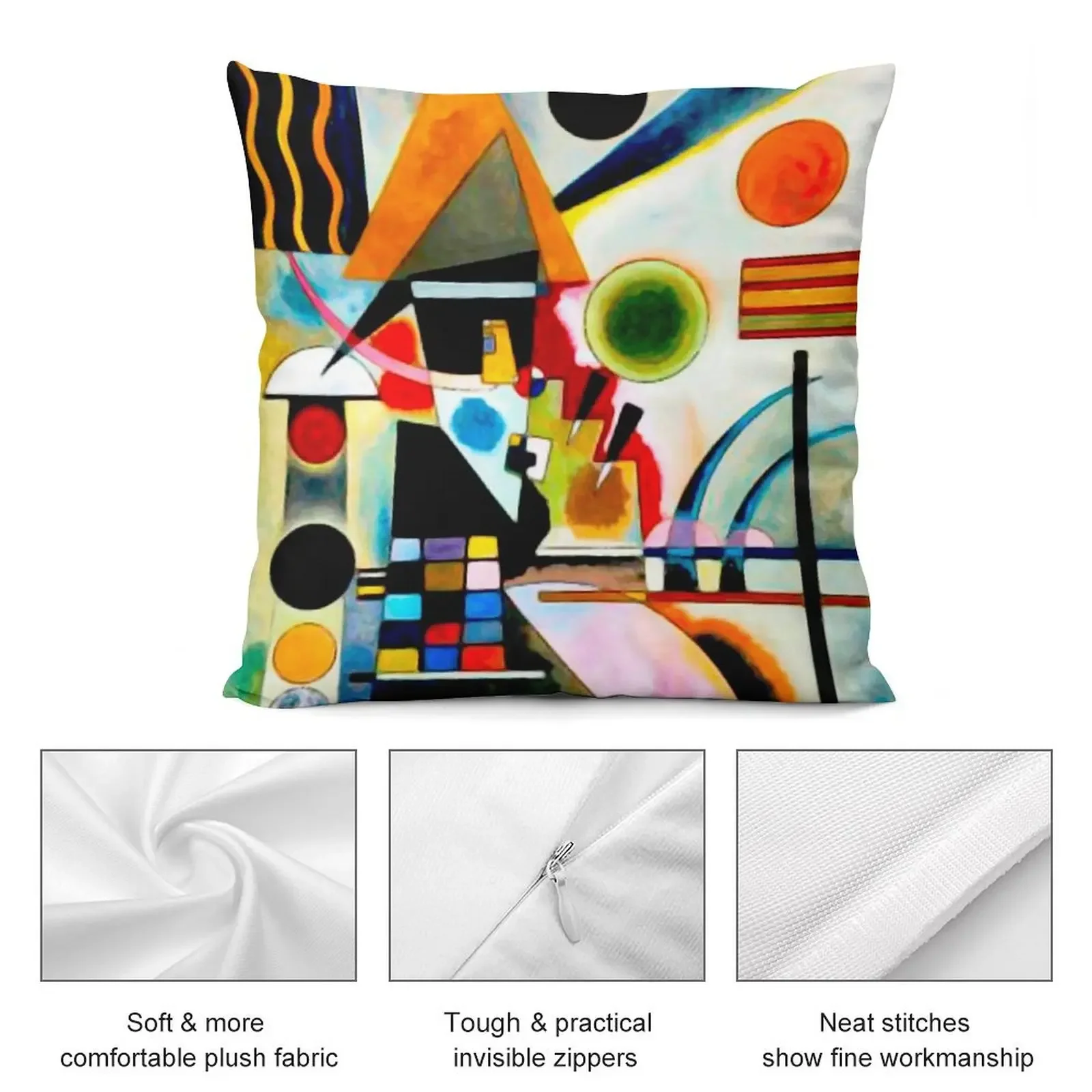 Кандинский - качающаяся декоративная подушка рождественская для дома клетчатая