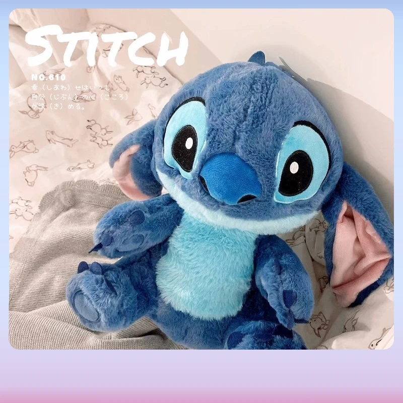 

Лидер продаж, игрушки аниме, плюшевые куклы, игрушки, Мультяшные кавайные пары, Ститч, голубые розовые плюшевые игрушки, подарки на день рождения для детей, 30-60 см