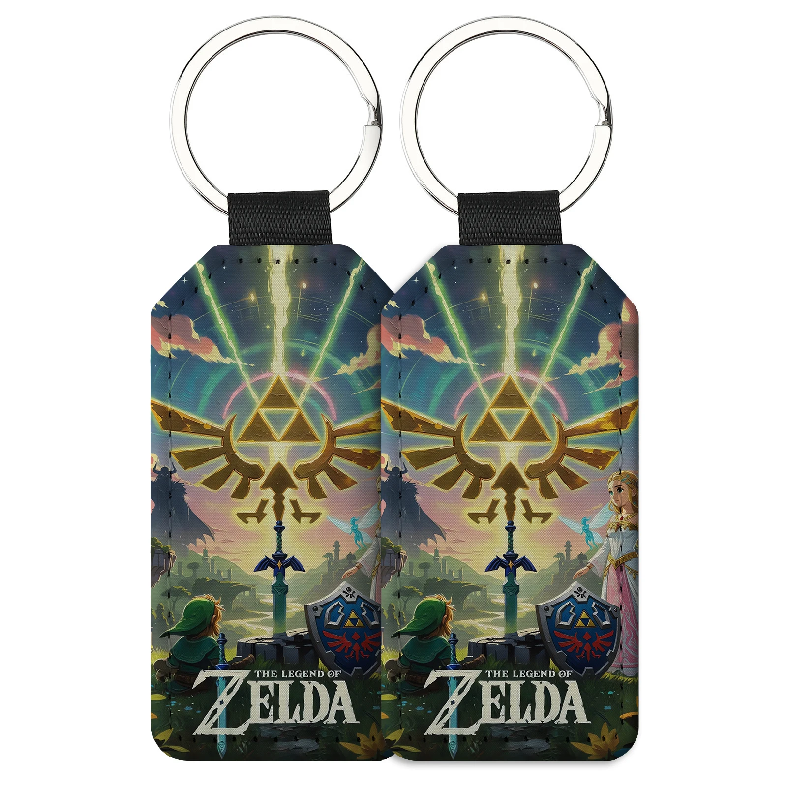 Фото Новые брелоки Zelda с принтом персонажей аниме-игр, мультяшные брелоки для ключей от машины, подвески для рюкзаков и кошельков, подарки на день рождения №5