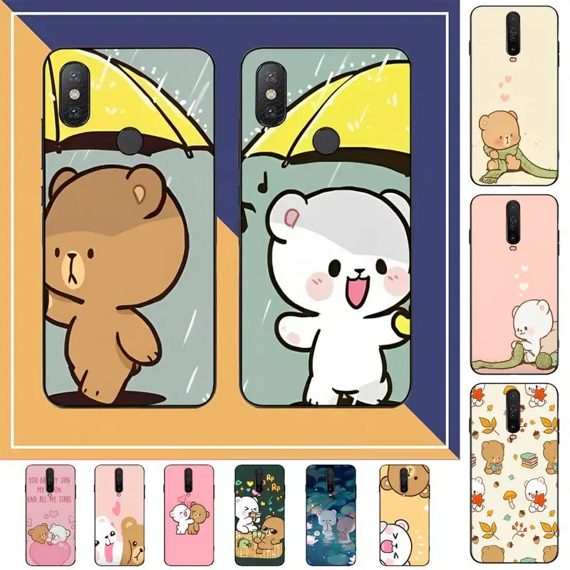 

Cute Milk Bear Phone Case for Redmi Note 8 7 9 4 6 pro max T X 5A 3 10 lite pro
