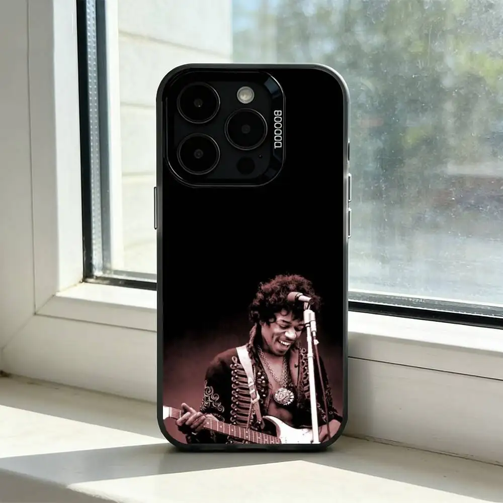 Фото Чехол для телефона G-Guitarist Jimi HendrixS для iPhone 17, 16, 15, 14, 13, 12, 11 Plus, Pro Max, XS, цветной, серебристо-черный №3