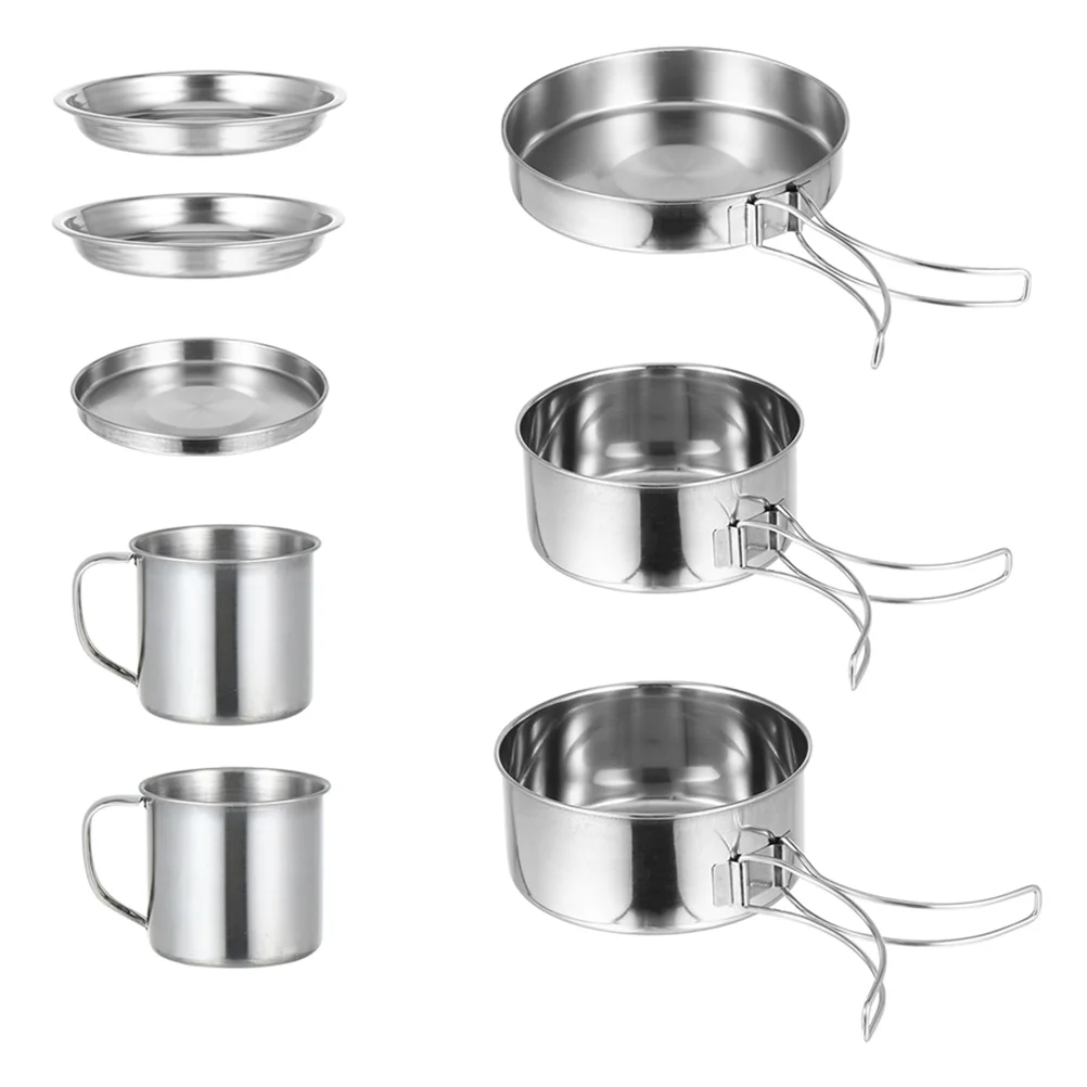 

1 Set Barbecue Cookware Kit Cooking Frying Pan Picnic Utensil for Hiking Camping Picnic