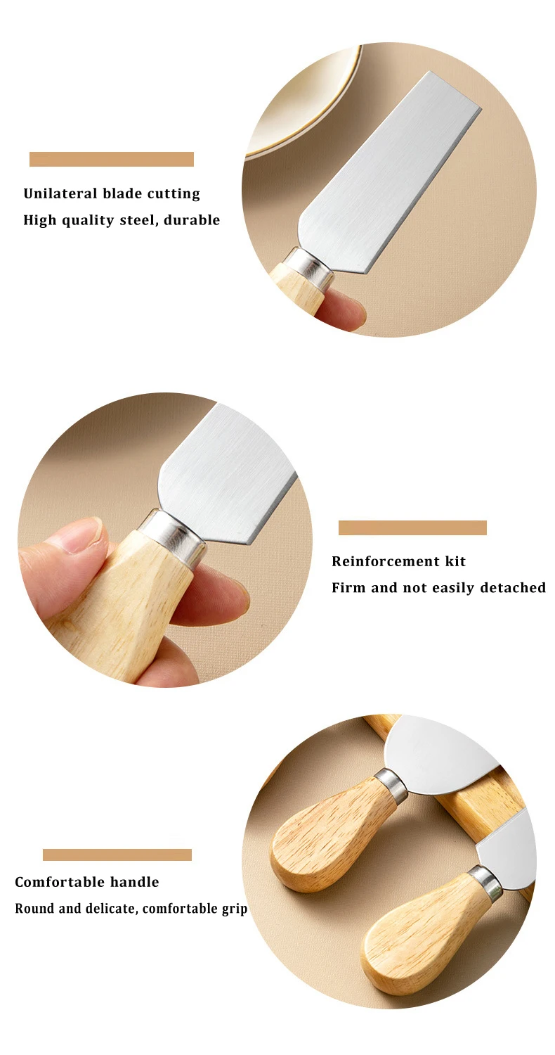 Набор из 4 ножей для сыра нержавеющей стали брикет масла вилка ножа пиццы и набор