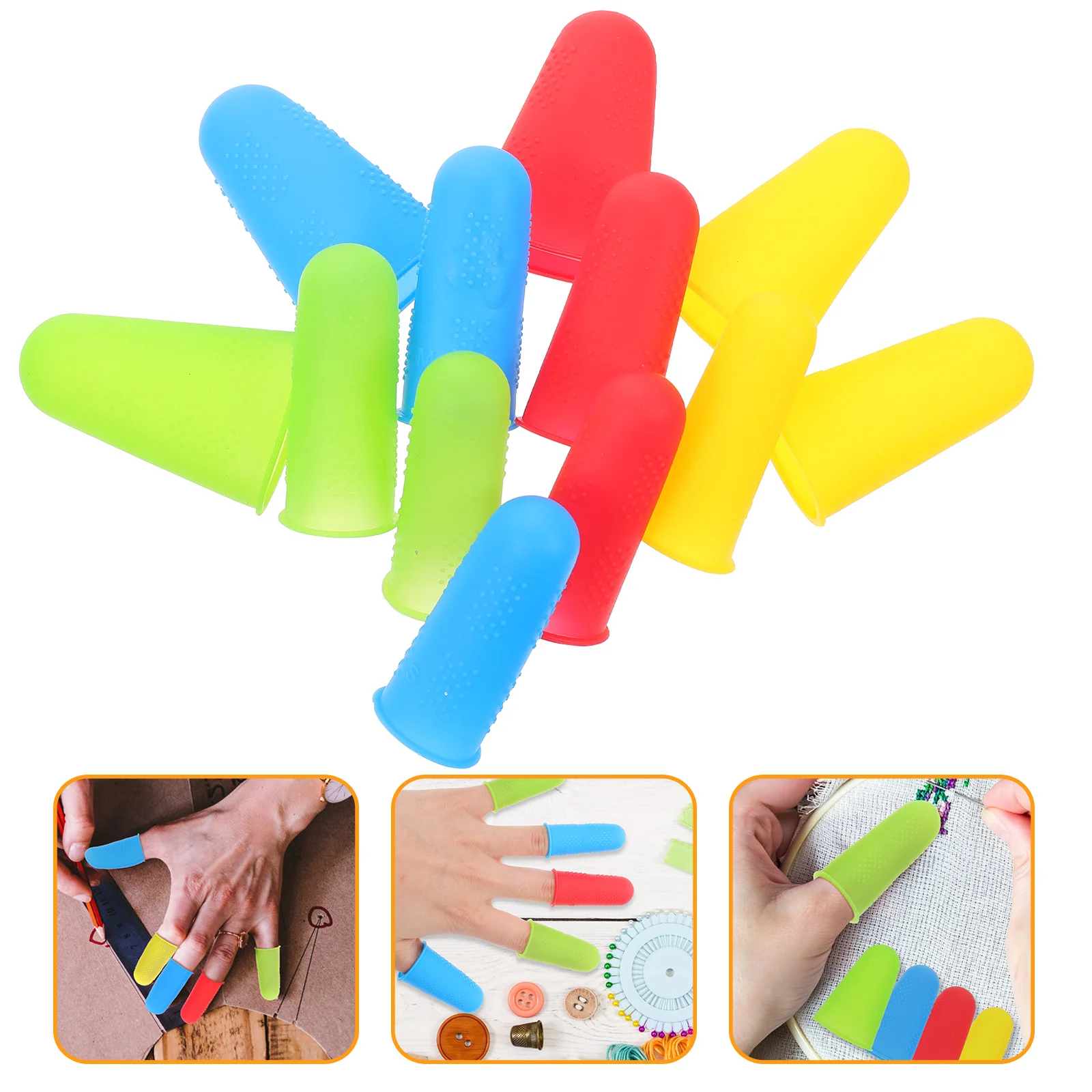 

Finger Cots Protectors Tips Protector Fingertips Condom Cot Tip Cover Sleeve Silicone Inger Guards Covers Latex Cracking Caps