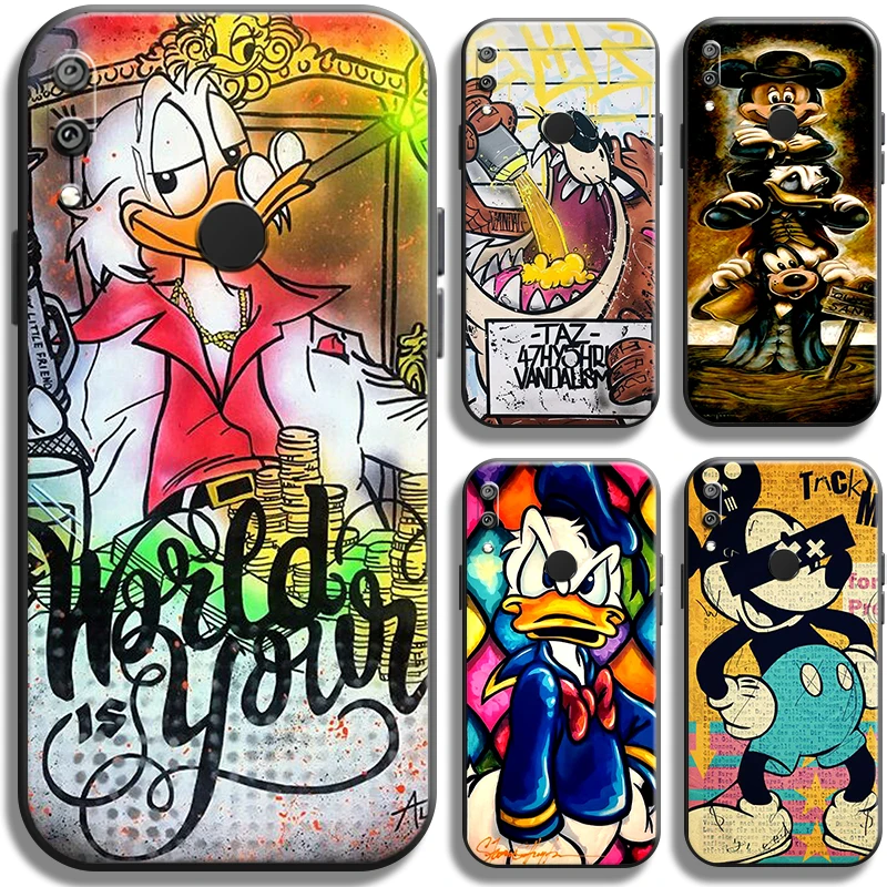 

Disney Mickey Duck Graffiti For Huawei Y9 Prime Y6 Y6P Y7 Y7P Y7S Y8S Y8P Y9 Y9A Phone Case Back TPU Soft Shell Cover Carcasa
