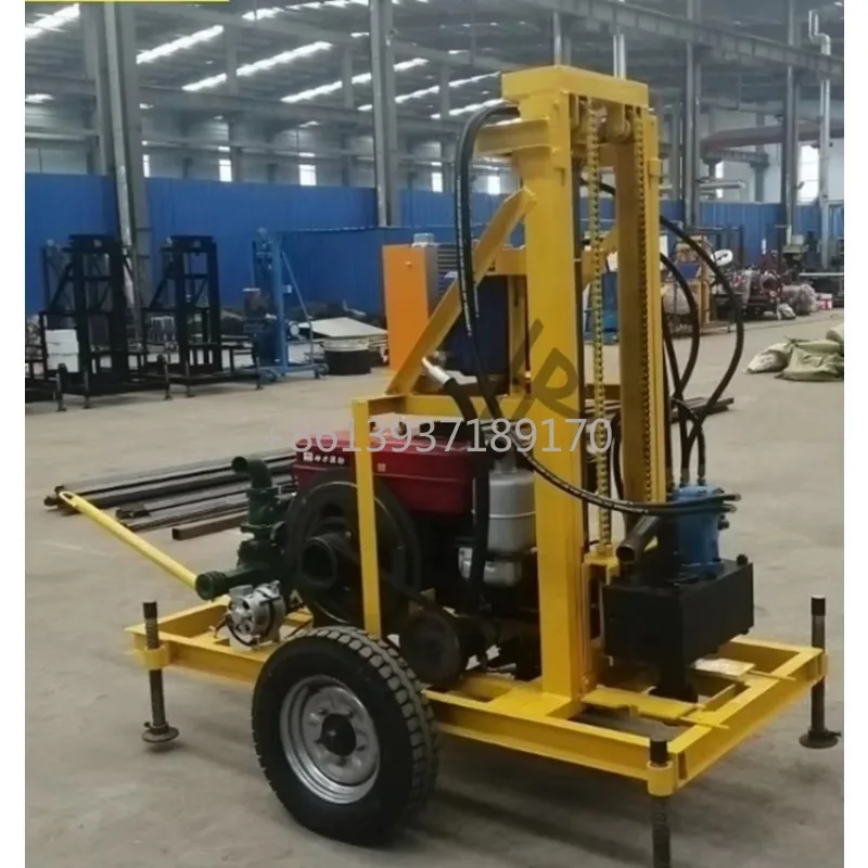 Буровая установка для сверл 100 м 22 л.с. дизельная гидравлическая буровая низкая