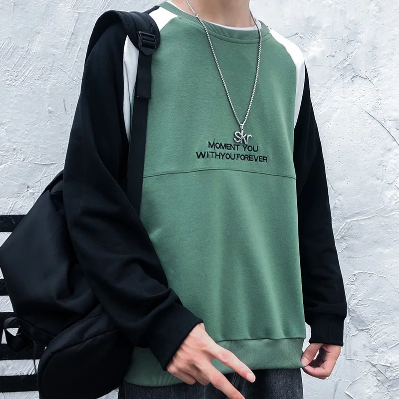 

Sweater Men's Autumn Thin Men's Loose New Trendy Crew Neck Casual Student Undershirt Men's Clothing