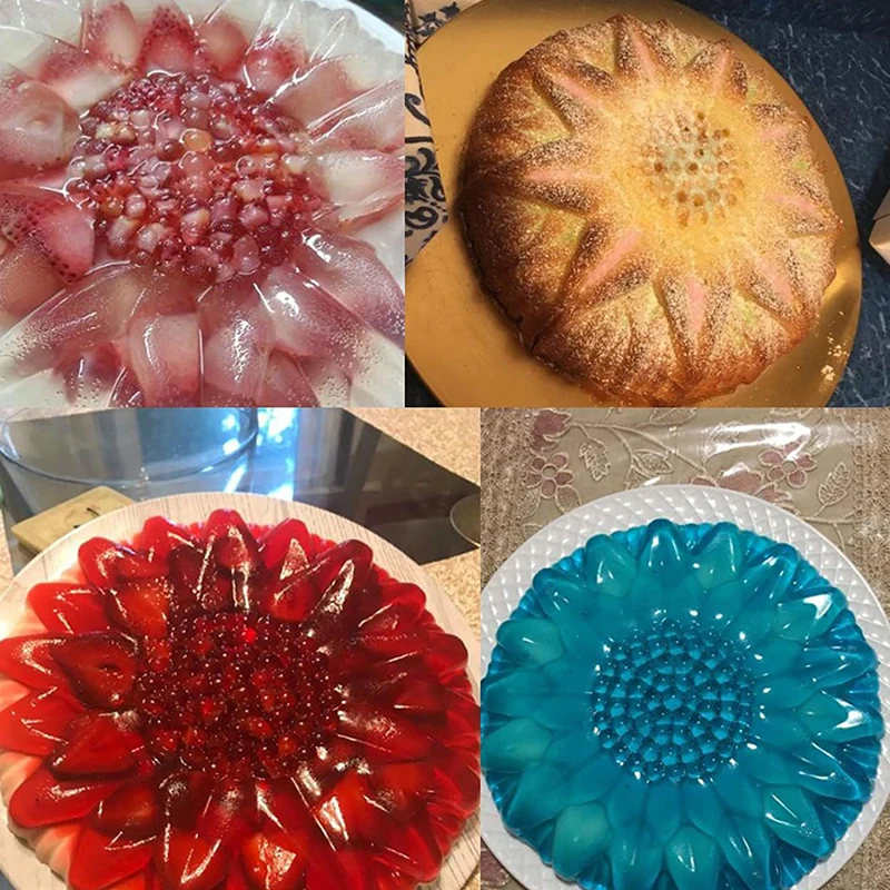 10-дюймовая силиконовая форма для подсолнечника 3D выпечки торта с цветком сделай