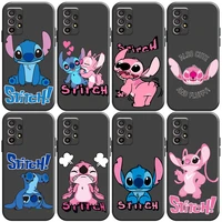 disney stitch cartoon phone case for samsung galaxy s8 s8 plus s9 s9 plus s10 s10e s10 lite plus 5g coque funda black soft