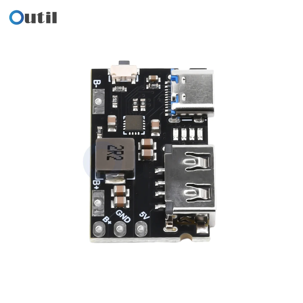 TYPE-C + USB 2.4A встроенный модуль зарядки 5 В одиночная литиевая батарея плата для