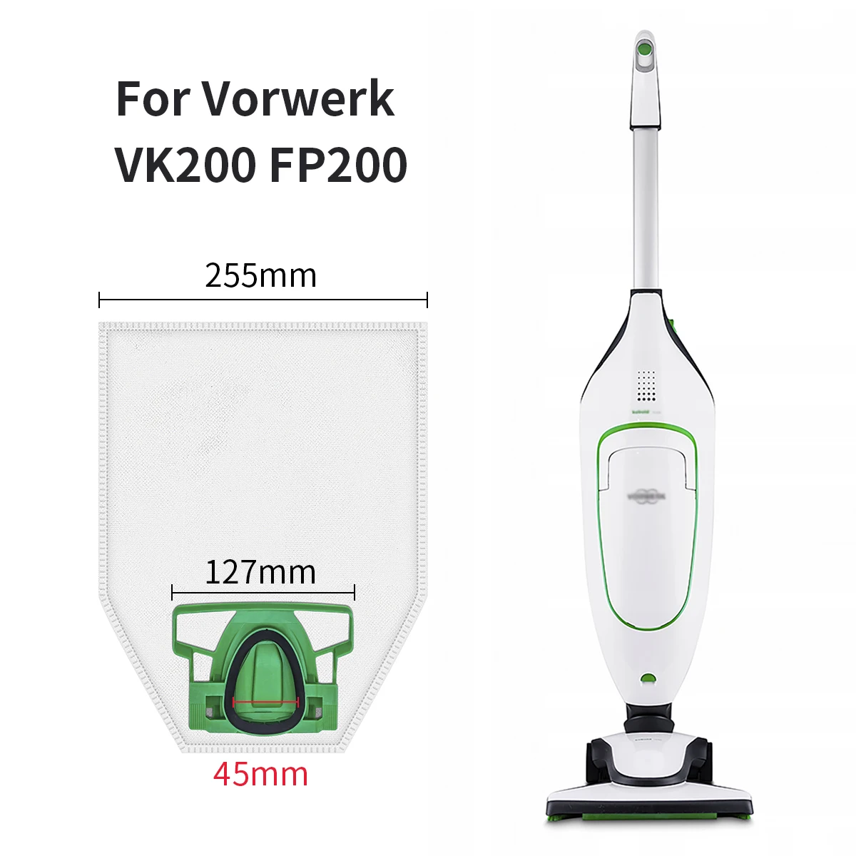 Фото Мешки для сбора пыли VK 200 для пылесоса Vorwerk Kobold VK200 FP200, сменные фильтрующие мешки, запчасти и аксессуары VK 200 №1