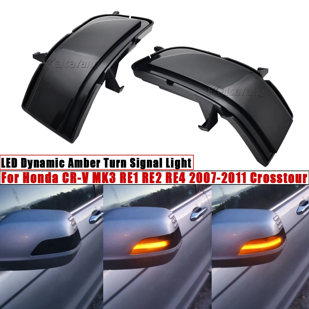 

Dynamic LED Side Wing Mirror Turn Signal Light Indicator Lamp Blinker For Honda CRV 2007-2011 RE1 RE2 RE4 Crosstour 2012-2016