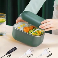 12v 110v 220v electric lunch box stainless steel car school picnic heating food warmer container eu us plug leak proof office