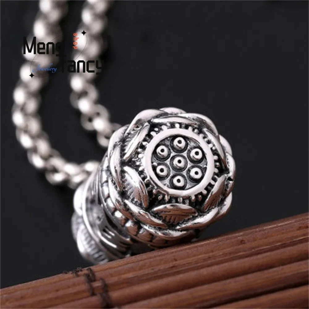 Тайские серебряные амулеты с мантрой Leng Yan девиз из шести слов Ретро подвеска