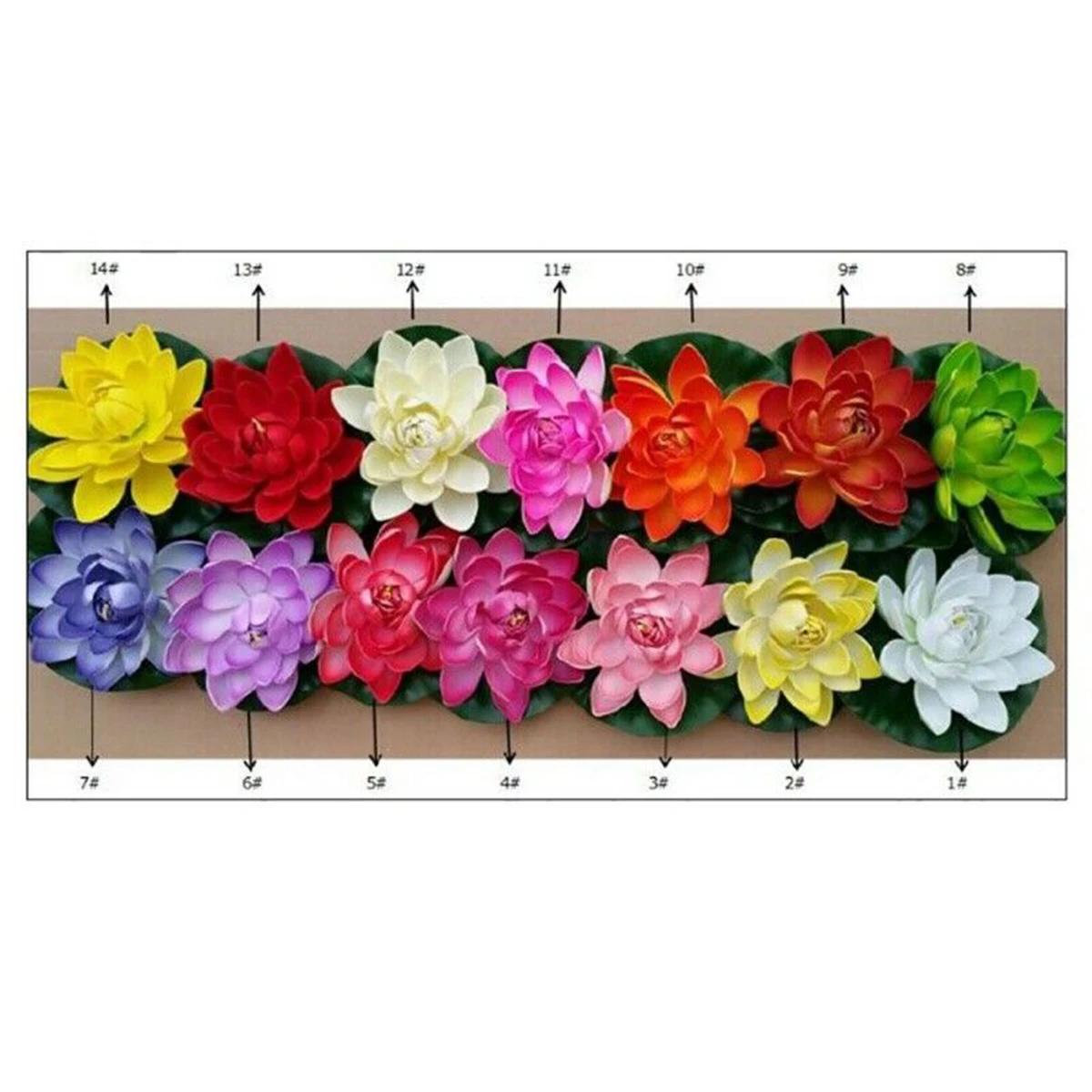 Летающее искусственное растение лотоса 10/18 см реалистичное микро-ландшафт