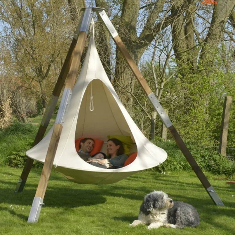 

UFO Shape Teepee Tree Hanging Swing Chair for Kids & Adults Indoor Outdoor Hammock Tent Patio Furniture Camping 100cm