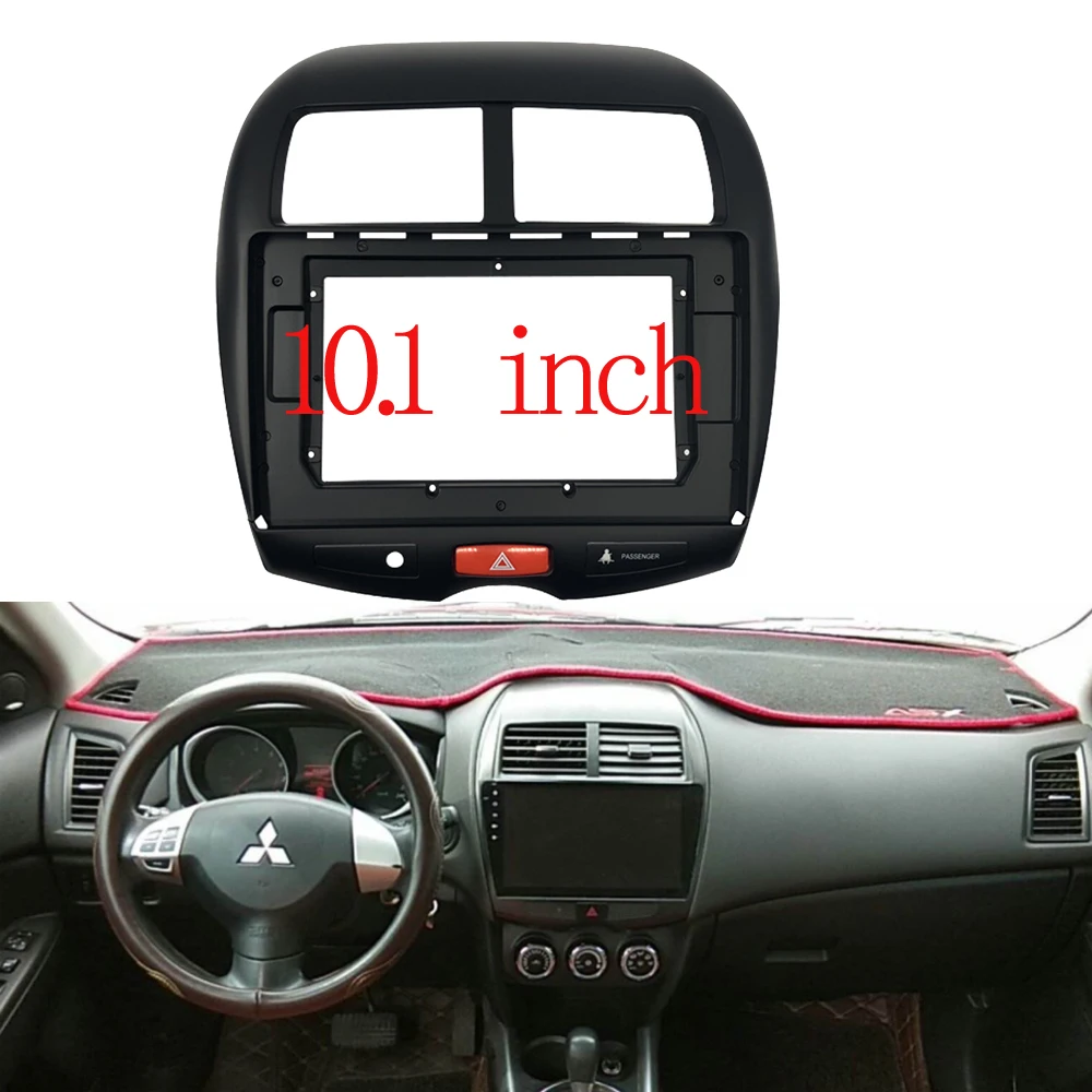 

2 Din 10.1 Inch Car Radio Installation DVD GPS mp5 Plastic Fascia Panel Frame for MITSUBISHI ASX 2013~2017 Dash Mount Kit
