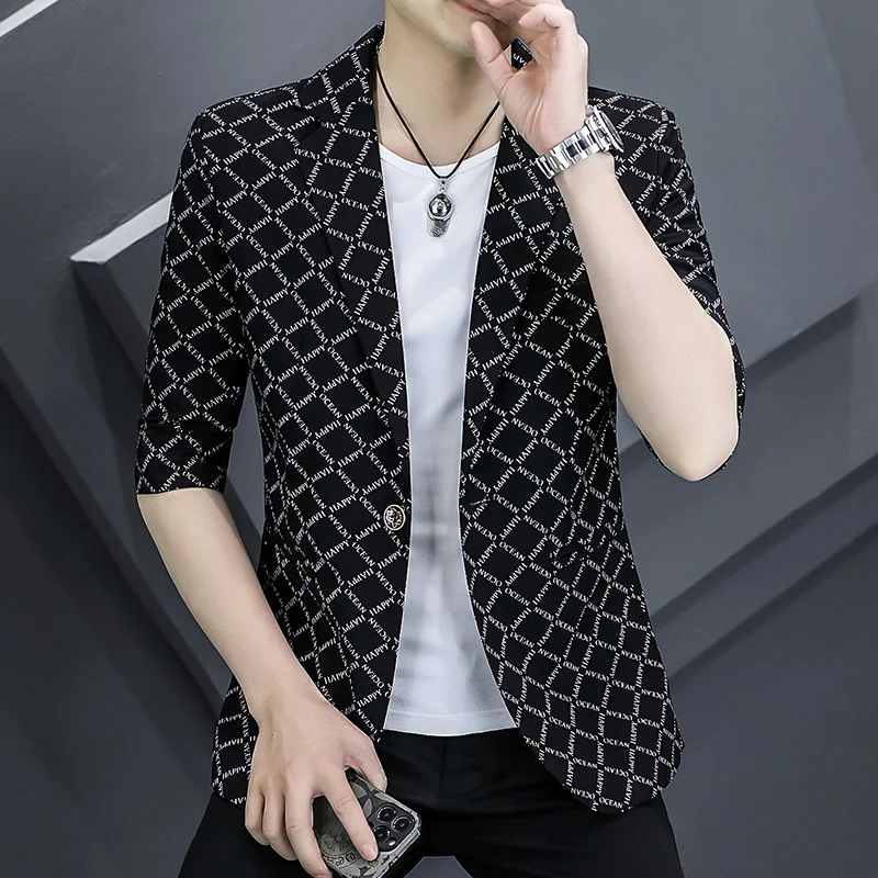 Новинка 2024 мужской летний Повседневный приталенный деловой Свадебный модный