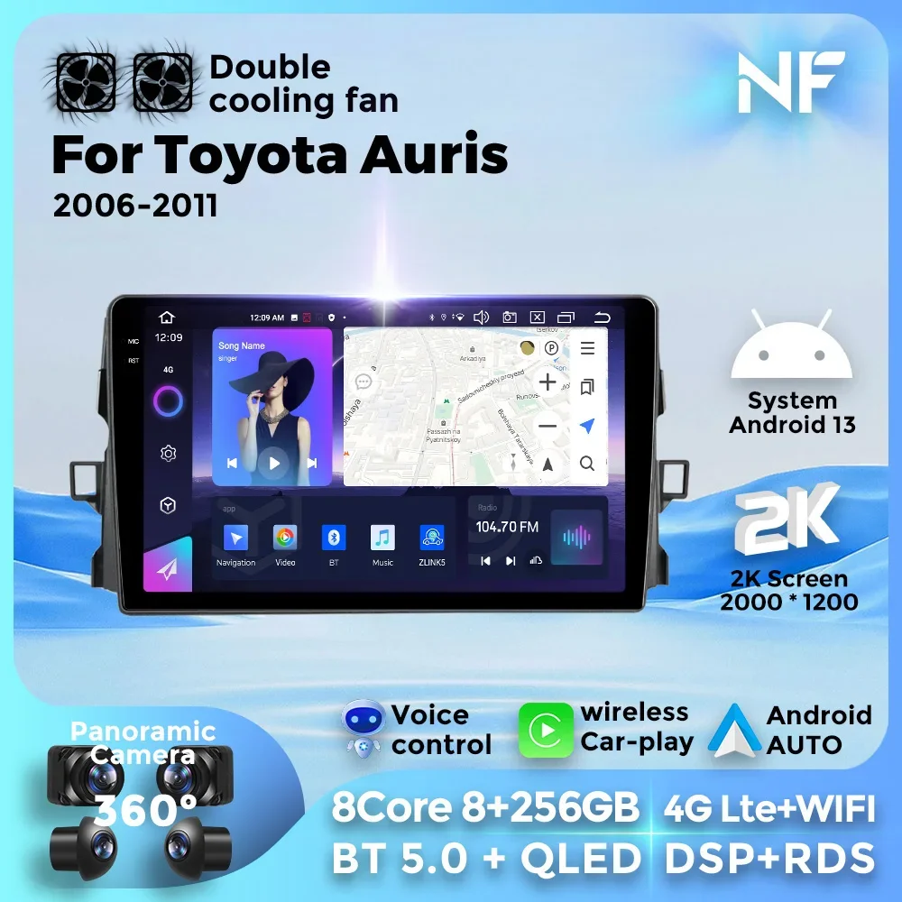 Автомобильный Мультимедийный Плеер Android 8Core 7862S С Двойным Дисплеем Din 9 Футов Для