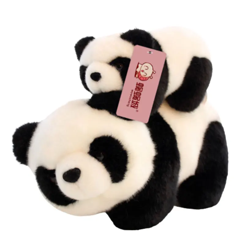 

Real Wild Animals Panda Plush Toys Round Cute Lifelike Panda Stuffed Dolls Gifts for Kids Boy Girls