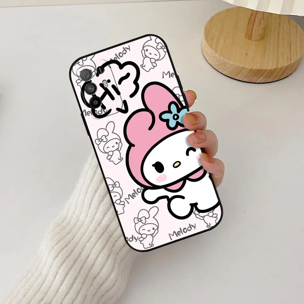 Милый чехол Kuromi Pochacco Melody с рисунком для OPPO A98 A94 A93 A92 A92S A83 A78 A76 A74 A73 A71 A58 A57 A55 A54 A53