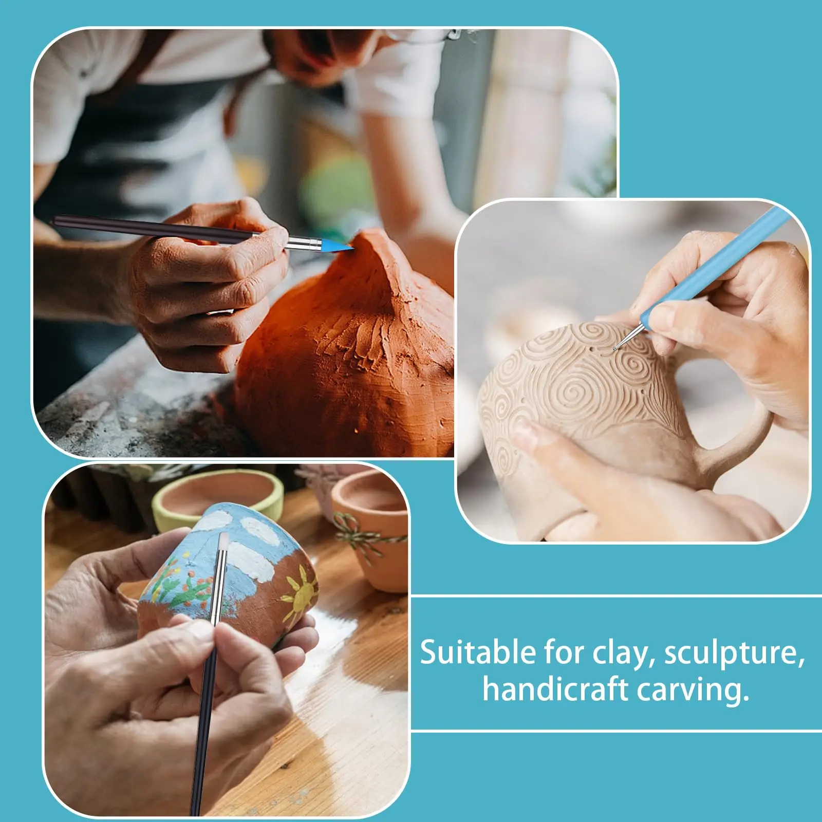 Набор Силиконовых Керамических Инструментов Fenrry Глиняный Инструмент Для Лепки