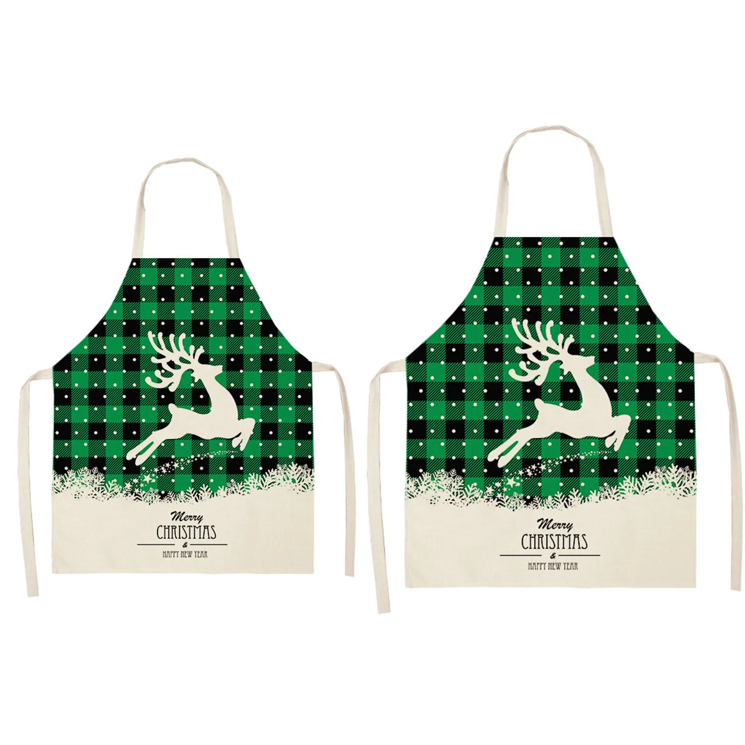 

Christmas Santa Cute Family Matching Apron Dad and Me Pinafore Kid Drawing DIY Boy Men Couple Kitchen Waterproof Baking Apron