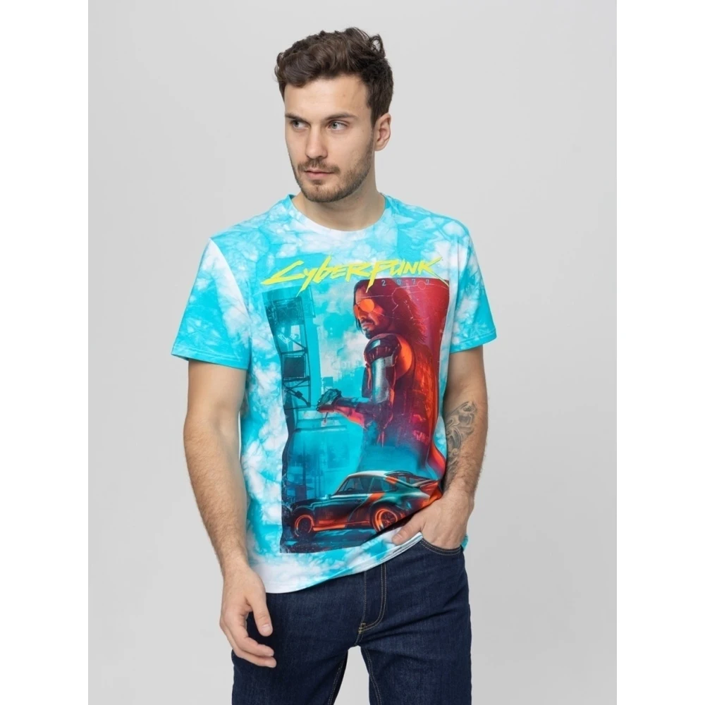 Футболка мужская FortyFour MT007 голубой хлопок 100% |