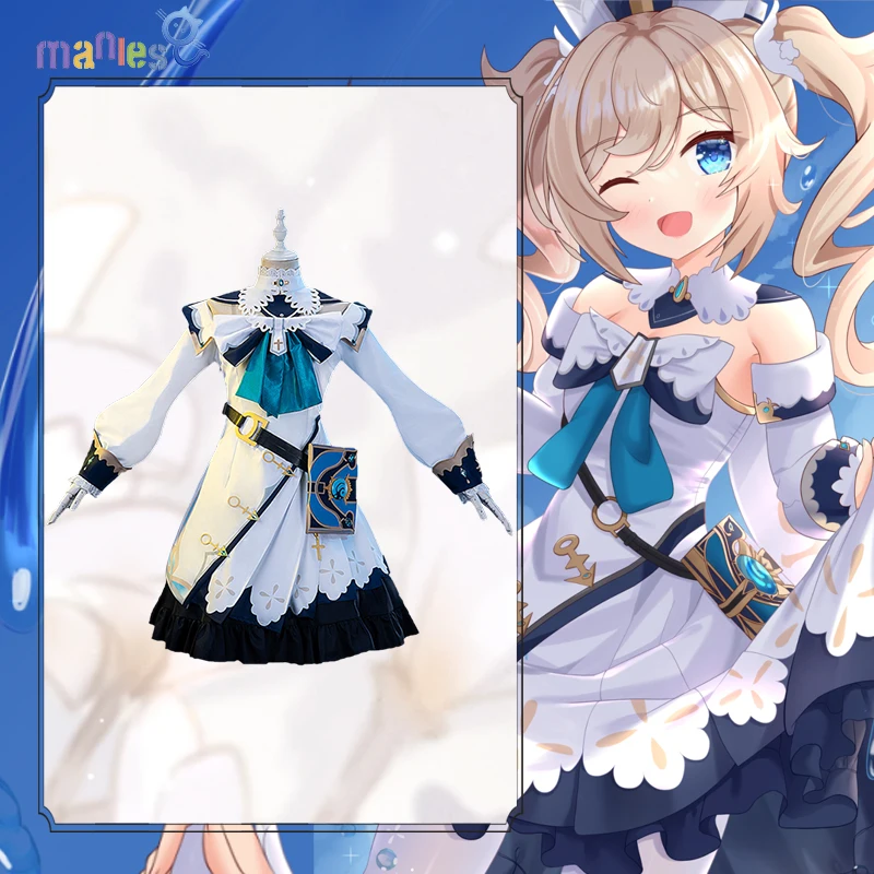 

Manles Genshin Impact Barbara Cosplay Costume Barbara Cosplay Wig Genshin Halloween Costume for Women