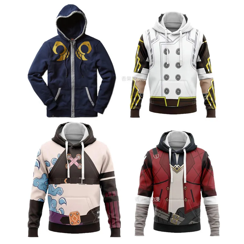 

LOL Arcane Hoodie Anime 3D Printing Long Sleeve Hooded Coat Jinx Cosplay Costume Streetwear Plus Size Sweatshirt Men Women