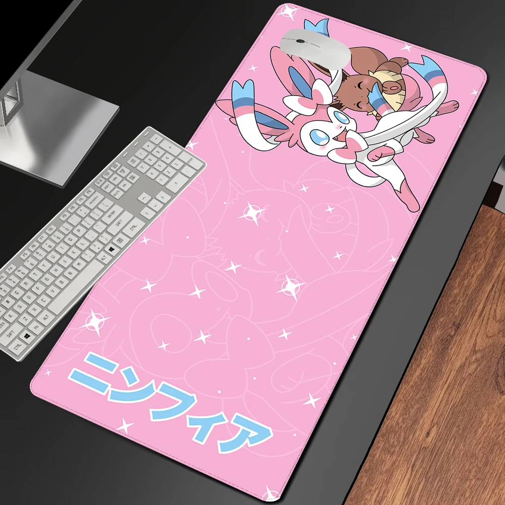 

Cute Anime Mouse Mats Pink Lock Edge Keyboard Pad Rubber Mat Gamer Carpet Home Computer Study Desk Mat Xl Mousepad Gaming Pad