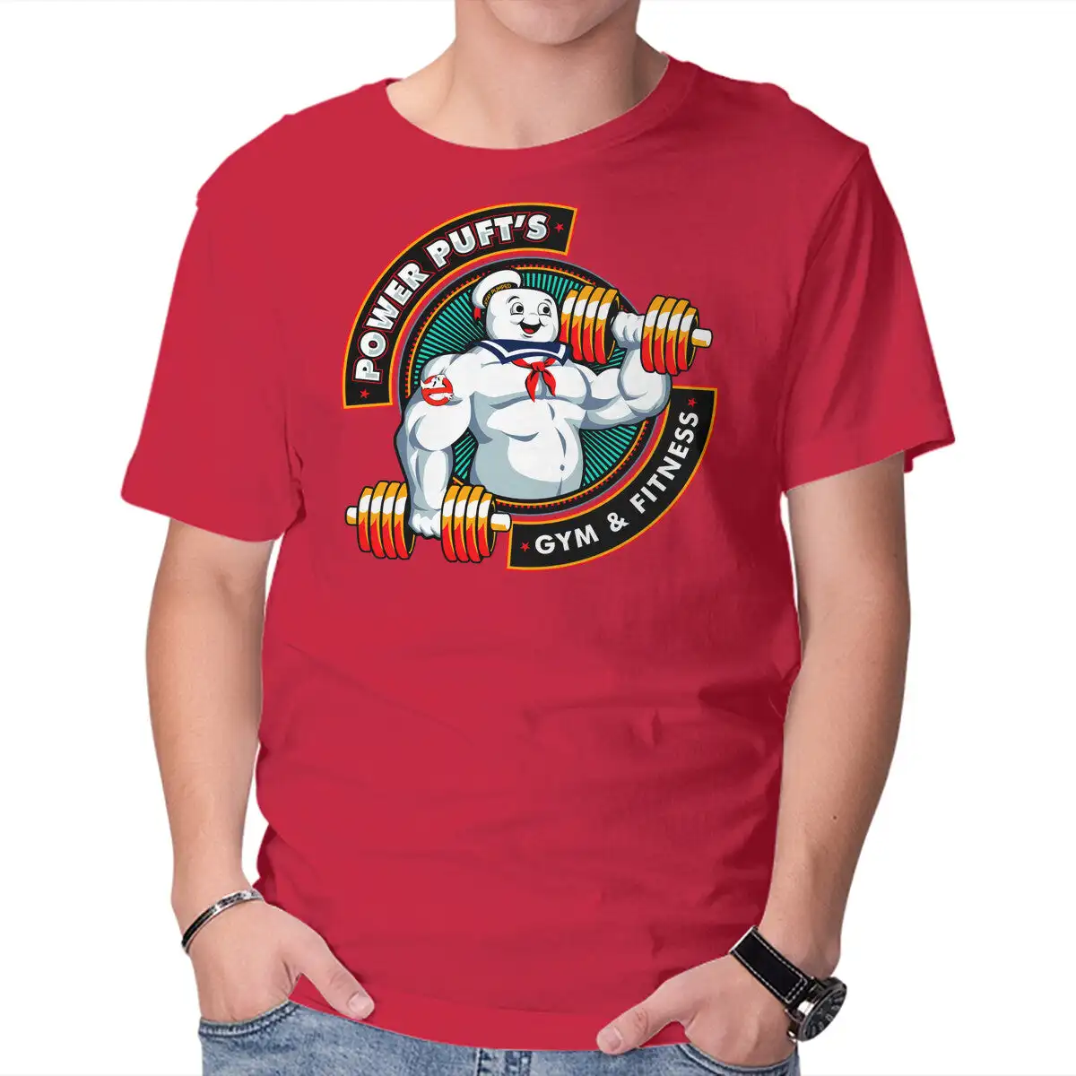 Футболки с рисунком аниме Power Puft для мужчин и женщин одежда коротким рукавом
