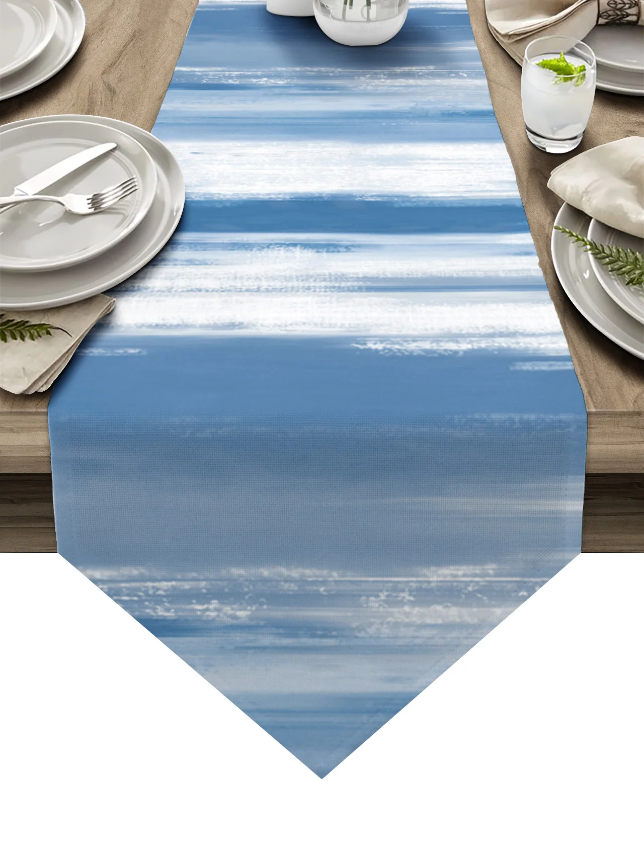 

Abstract Blue Grey Texture Modern Home Decoration Wedding Party Tablecloth Coffee Table Cover Table Runners For Kitchen