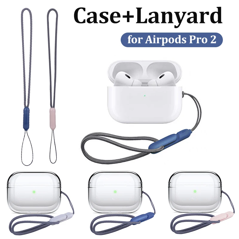 

Case + Lanyard for Airpods Incase Anti-lost Rope for Apple Airpods Pro 2 Wireless Earphone Case Accessories Brand New 1:1