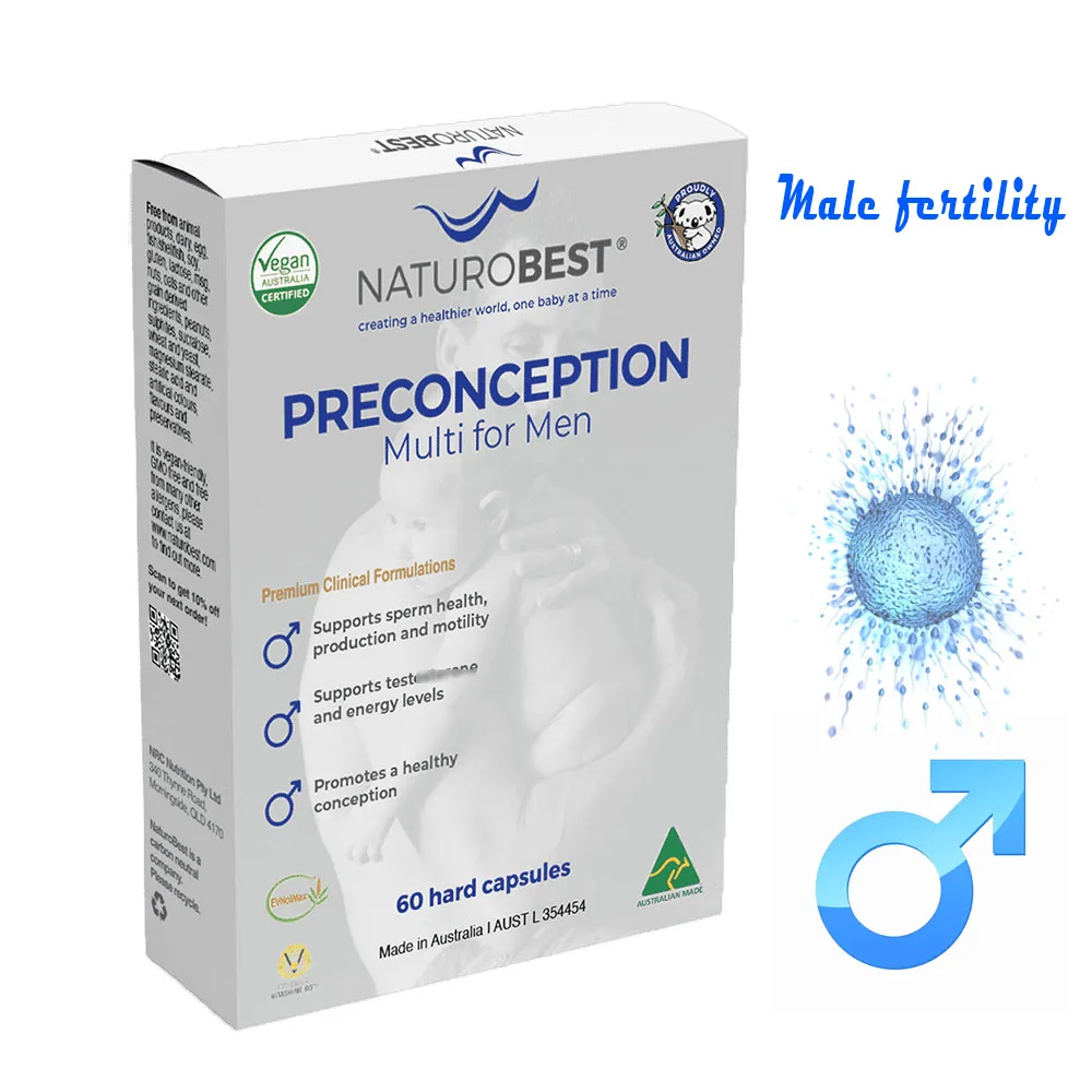 

Preconception Multi for Men reproductive health, Increase Sperm Motility And Count, Energy Levels Increase pregnancy rate 60Caps