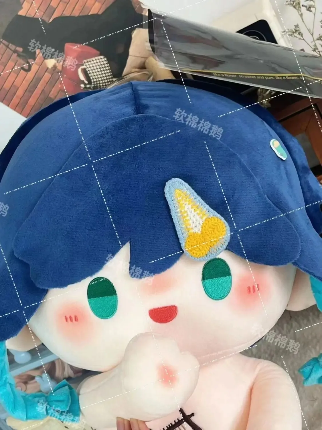 Аниме геншин ударный 40 см атрибуты Венти косплей мягкое тело одежда сидя подушка