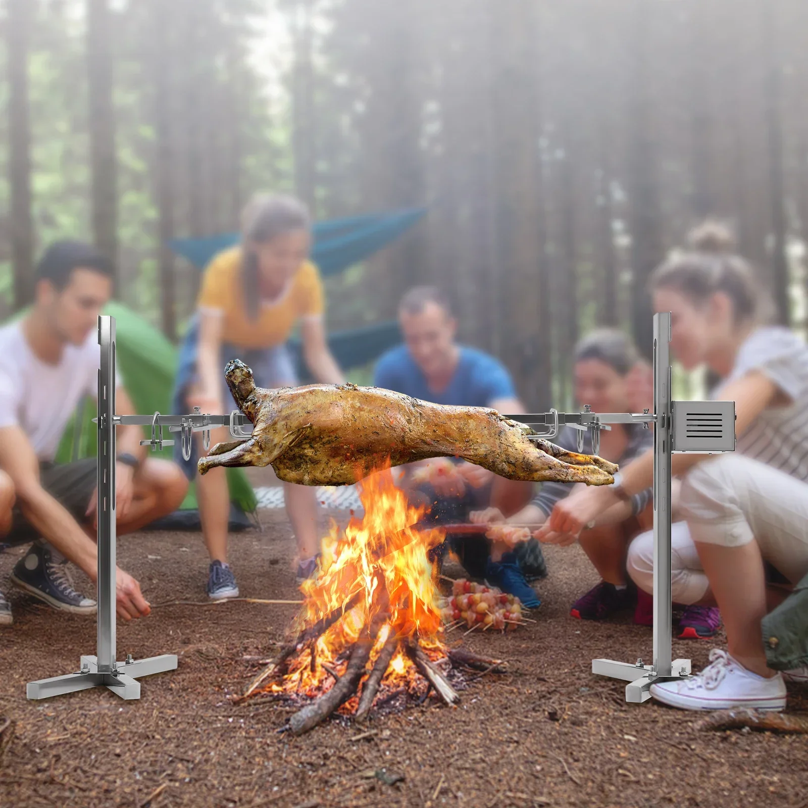 53-дюймовый Электрический гриль для барбекю жаровня свиньи ягненка