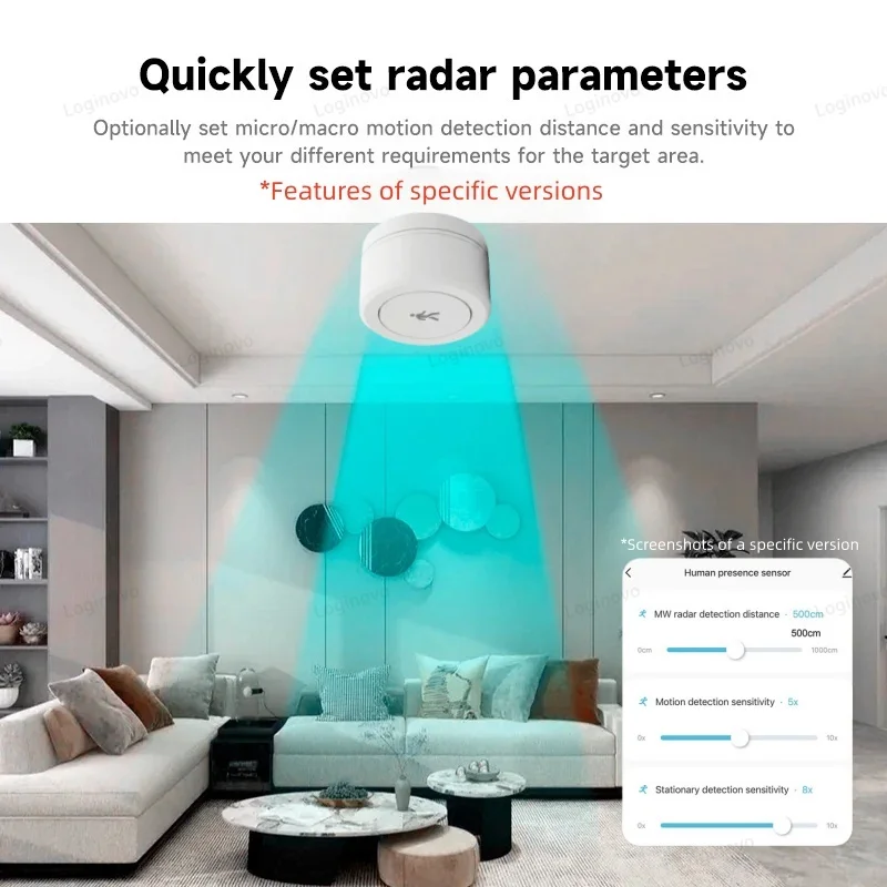 Фото Датчик присутствия человека Zigbee 24G с радаром миллиметрового диапазона, Smart Life 2MQTT, приложение Tuya, трекер движения для домашней безопасности, питание от батареи №5