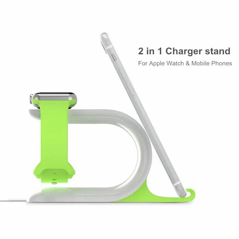 

2 in 1 Multi Charging Dock Stand Docking Station Charger Holder for Apple Watch for IPhone Samsung Mobile Phone Tablet Support