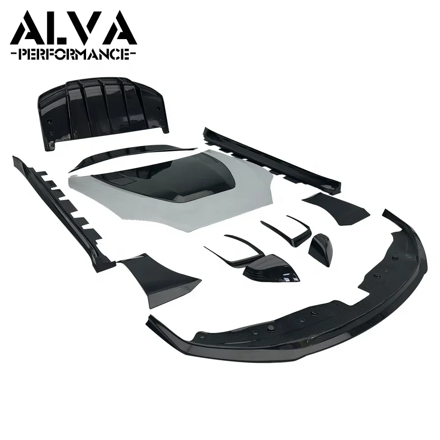 V-образный сухой задний спойлер из углеродного волокна с утиным хвостом аэроуд