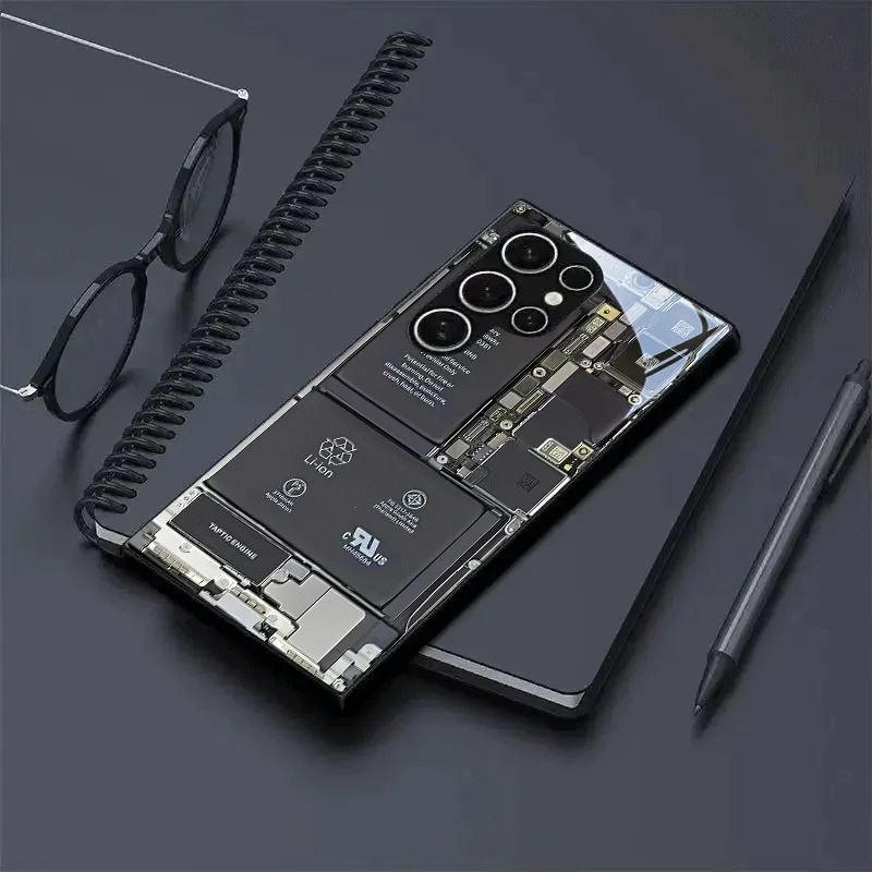 Чехол для телефона из гальванизированного стекла и ТПУ для Samsung Galaxy S26 S25 S24 S23 S22 S21 FE, Ultra, Plus, ударопрочный, с технологией защиты от падений (art.: 3920d900ef969) - 3920d900ef969