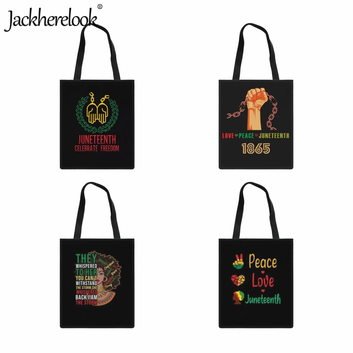 Jackherelook счастливый июнь дамская сумочка с принтом Классическая вместительная