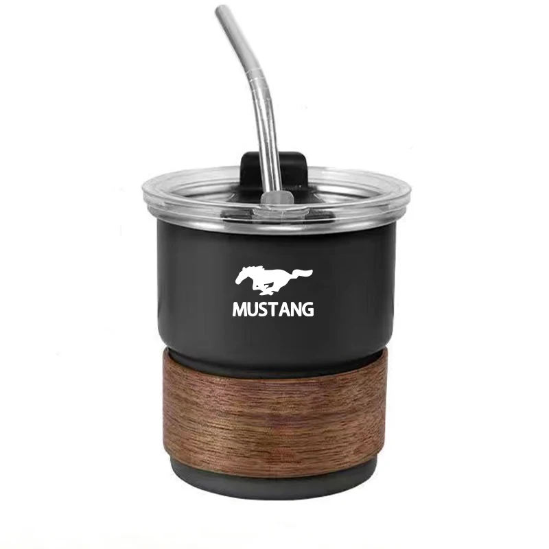 

300 мл автомобильная чашка для питья с защитой от ожогов, чашка для кофейного напитка из нержавеющей стали для Ford Mustang Explorer FIESTA Focus Shelby GT350 Kuga