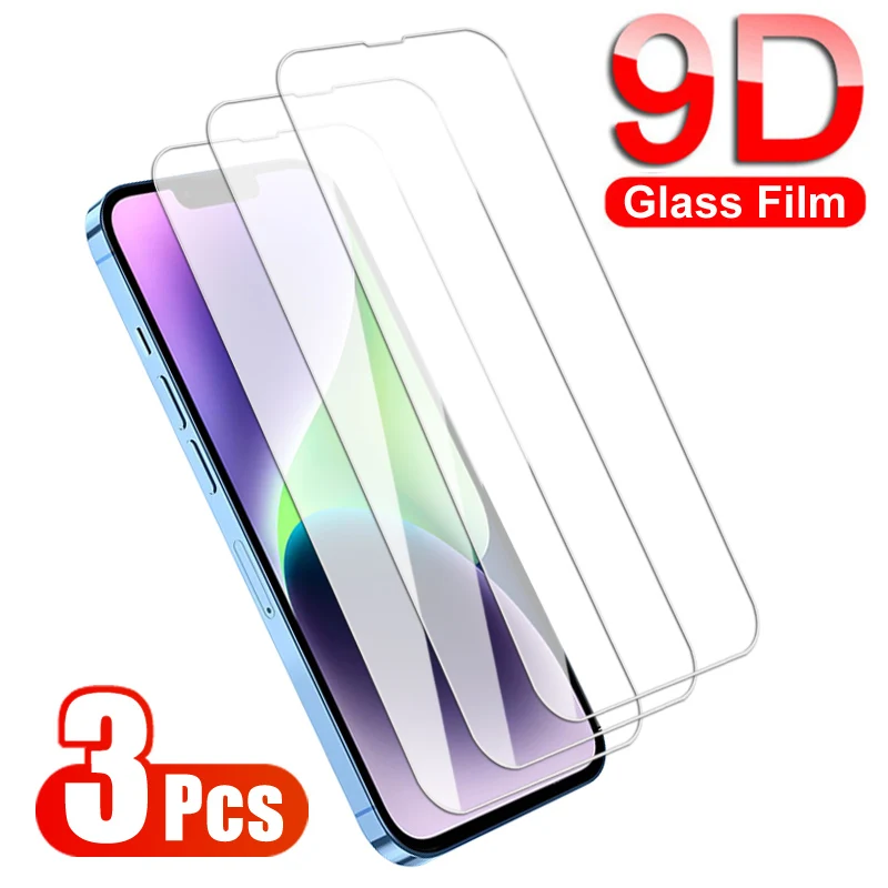 

3Pcs Full Cover Tempered Glass For iPhone 15 14 Pro Max Screen Protector For iPhone 13 12 11 Pro XS Max XR 6S 8 7 14 Plus Glass