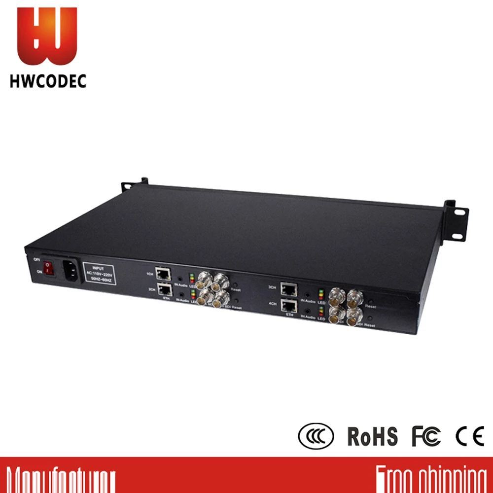 

HWCODEC H3614P Video Encoder 1080P 60FPS 4 Channels SDI H.264 Encoder IPTV Encoder RTSP RTMP RTMPS Encoder For Live Streaming