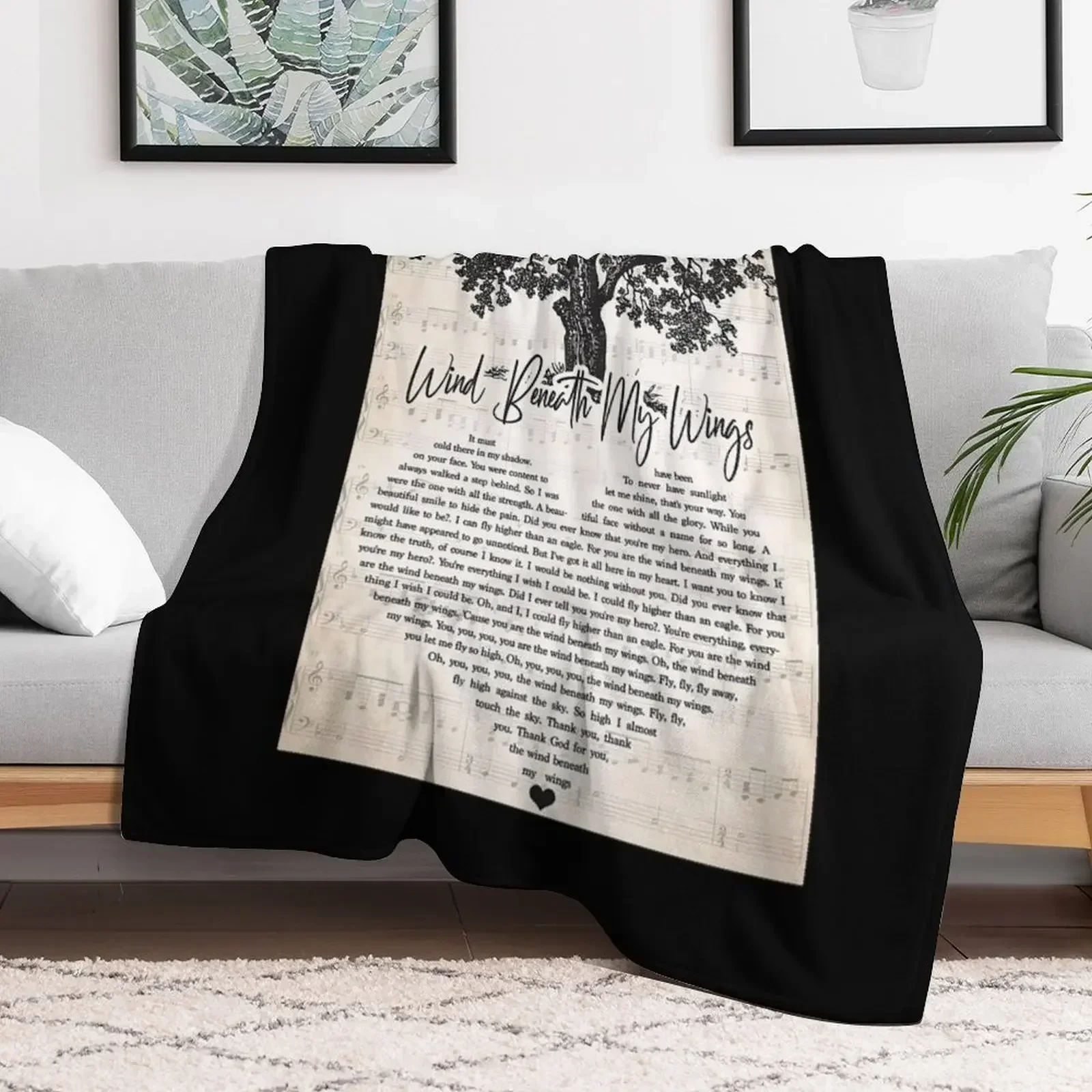 Bette Midler - Wind Beneath My Wings Lyrics Wall Art Подарочное одеяло Свободные одеяла для детских