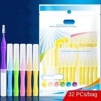 32 pcsbag tooth brush flossing head oral hygiene dental flosser interdental brush toothpick healthy for teeth head tooth pick