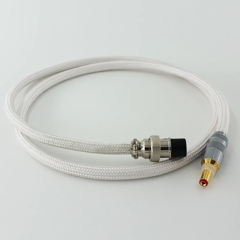 1.2M HIFI 4N 9999 Sterling silver-Oyaid DC Power supply cable GX16-2 to 5.5*2.1/2.5mm |