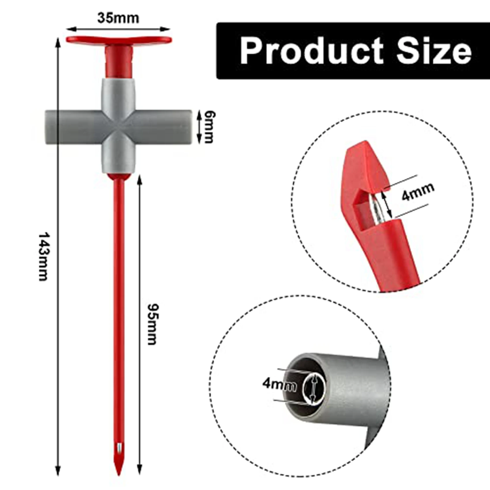 Автомобильный мультиметр P5010 щуп для прокола заднего хода с зажимами 4 шт.