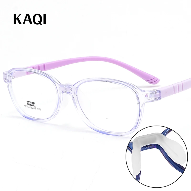 

49mm Fashionable Glasses Kids Blue Light Anti Glare Filter Children Eyeglasses Girl Boy Optical Frame Blocking Clear Lenses